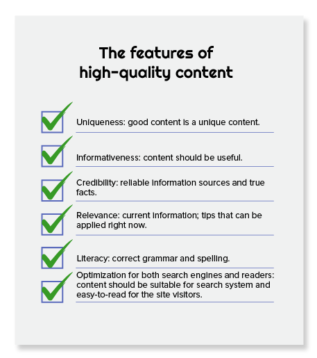 The features of high-quality content